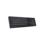 Rampage Siyah/Gri Low Profile BLUE SWITCH Q Rainbow Mekanik Gaming Oyuncu Klavye GRANITE PRO