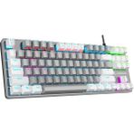 Rampage Snug K14 Beyaz/gri Blue Swıtch Mekanik Gaming Oyuncu Klavye Us Layout English Rainbow Tkl - Blue Switch - Beyaz - Gri