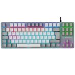 Rampage Snug K14 Mavi Switch Kablolu Rainbow TKL Mekanik Oyuncu Klavyesi