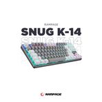 Rampage Snug K14 Rainbow Blue Switch Tkl Mekanik Klavye Oyuncu Klavyesi- Gri/beyaz