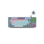 Rampage Snug K14 Rainbow Tkl 87 Tuşlu Süper Kompakt Mekanikoyuncu Klavye -beyaz/gri