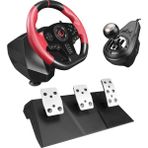Rampage Speed W20 Pc Only Pc 3 Pedallı - El Vitesli Gaming Oyuncu Direksiyonu - Siyah - Kırmızı