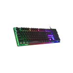 Rampage Titan K9 Siyah USB Gökkuşağı Renkli Aydınlatmalı US Layout English Standart Gaming Oyuncu Klavyesi