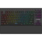 Rampage Tkl 2.4ghz+Bluetooth Kablosuz Slim Low Profile Rgb Mekanik Red Switch Türkçe Q Gaming Oyuncu Klavyesi Siyah