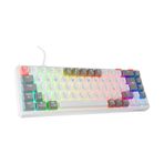 Rampage Yoru Mini Beyaz/gri Type-c Red Swich Q Mekanik Oyuncu Klavyesi beyaz-gri