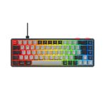 Rampage Yoru Mini Kırmızı Switch Kablosuz RGB Mekanik Oyuncu Klavyesi gri-siyah
