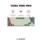 Rampage Yoru Mini Pro Gri/beyaz Wifi Bluetooth Klavye Red Switch Q Mekanik Klavye Gaming Oyuncu Klavyesi