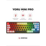 Rampage YORU MINI PRO Type-C 5 Bağlantı OUTEMU Red Swich Q Kablosuz RGB Mekanik Oyuncu Klavyesi