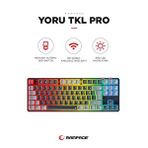 Rampage Yoru Tkl Pro Siyah/gri 2.4ghz+bt5.0+type-c 5 Bağlantı Outemu Red Swich Q Mekanik Gaming Oyuncu Klavye Rgb Çok Renkli