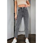 Ramrod Cassin Kadın Likralı Rahat Füme Mom Jeans Kot Pantolon