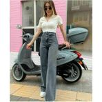 Ramrod Golden Arrow Kadın Süper Yüksek Bel Füme Palazzo Pantolon Pamuk Elastan Denim 5 Cep - -- - 26