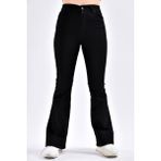 Ramrod Vogue Extra Yüksek Bel Flare Jeans - Kadın Full Likralı Ispanyol Paça Kot Pantolon - 32 - Siyah