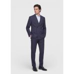 Ramsey Açık Lacivert Düz Zeroweight Slim Fit Ipek Karışımlı Takım Elbise - 6 Drop - 62