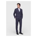 Ramsey Açık Lacivert Düz Zeroweight Slim Fit İpek Karışımlı Takım Elbise