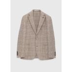 Ramsey Bej Kareli Yün Karışımlı Ceket Erkek Slim Fit Normal Yaka Cepli Modern Stil - 60
