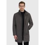 Ramsey Kahverengi Regular Fit Dik Yaka Casual Dokuma Kaban Uzun Kol Erkek Astarlı Kalın Malzeme - 2XL