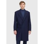 Ramsey Lacivert Regular Fit Casual Örme Palto Dokuma Malzemeden Uzun Kollu Erkek Ceket - 48