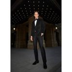 Ramsey Siyah Desenli Thin&taller Slim Fit Kruvaze Yaka Dokuma Smokin Takım Elbise - 48 - 6 Drop