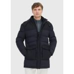 Ramsey Siyah Regular Fit Kapüşonlu Kaban Kalın Dokuma Malzeme Erkekler İçin Şık Seçim - 2XL