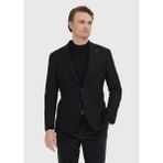 Ramsey Siyah Yün Karışımlı Ceket Erkek Slim Fit Normal Yaka Dokuma Cepli Modern Stil - 52