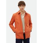 Ramsey Turuncu Regular Fit Gömlek Yaka Casual Dokuma Mont