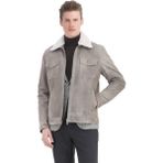 Ramsey Vizon Regular Fit Gömlek Yaka Casual Süet Deri Mont