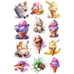 Rana İkra Art Dondurma Temalı Sticker Seti (3 Sayfa 36 Adet)
