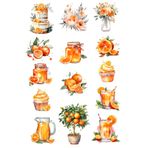 Rana İkra Art Turuncu Temalı Sticker Seti (4 Sayfa 74 Adet)