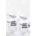 Ranadan İkili Set Sevmeyeni Bırakın Yazılı Rakı Limonata Kadehi Seti