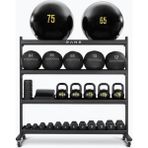 Rane Sağlık Topu Kettlebell Dambıl Pilates Topu Çok Amaçlı Stand - Siyah