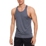 Rane Sports Erkek Stringer Bodybuilding Workout Gym Tank Tops Y sırt kas fitness tankları kolsuz stringer tişört, Gri (US beden), XL
