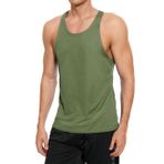 Rane Sports Erkek Stringer Bodybuilding Workout Gym Tank Tops Y sırt kas fitness tankları kolsuz stringer tişört, Ordu yeşili (ABD bedeni), S