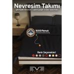 Ranforce Çarşaflı Yastık Ve Yorgan Kılıflı Çift Kişilik Nevresim Takımı 200x220 Cm - Siyah - 200 x 220 cm