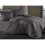 Ranforce Pamuklu Çarşafı Lastikli Çift Kişilik Nevresim Takımı - 200 x 220 cm - Antrasit