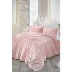 Ranforce Tek Kişilik Nevresim Takımı Lamina Pembe