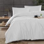 Ranforce Tek Kişilk Pamuklu Nevresim Takımı 160x220 - Beyaz