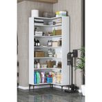 Rani Mobilya Rani KC106 Köşe Banyo Dolabı 5 Raflı Çok Amaçlı Dolap Beyaz