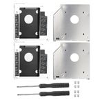 Rankomu 2ndSSDHDD Caddy 2 Adet 2nd SSD HDD addy, 9.5mm Optik Sürücü Yuvası DVD Adaptör Kılıfı 3 Yollu Koruma Anahtarı, Sabit Disk Sürücüsü Muhafazası, Bilgisayar Aksesuarları