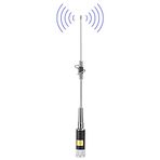 Rankomu Anten UHF Konektörü CR-77 Mobil Radyo Anteni, 144/430MHz için Çift Bantlı Anten, Kompakt Tasarım, Çeşitli Mobil Telsizlerle Uyumlu,