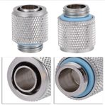 Rankomu Bakır Montaj PC Su Soğutma İki Dokunmatik Montaj G1/4 Dişli Barb Konnektör Tüp için 9,5 x 12,7 mm Düz Başlık, Sıvı Soğutma Sistemleri için Bakır Barb Bağlantı Parçası