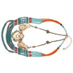 Rankomu El yapımı boncuklu kolye bohem kolye, Vintage el yapımı boncuklu çok katmanlı kolye, kabile kolye ile, etnik stil takı, renkli giyim aksesuarları, çok renkli, 60_x_180_cm