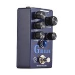 Rankomu Elektro Gitar Bozulma Efektörü Gitar Efekt Pedalı G III, Mavi Mor Kanal Preamp/Overdrive/Bozulma Pedalı, Gerçek Bypass, DC 9V, 6.35mm Giriş/Çıkış Arayüzü, 4 Model