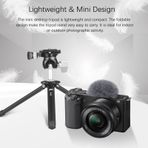 Rankomu Masaüstü Tripod Standı, 360° Panoramik Ters Ballhead, Tam Metal, 5kg Yük Kapasitesi, Vlog Video Kayıt Akorları, Kamera ve Telefon için Taşınabilir Tripod