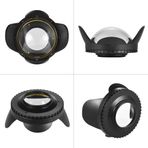 Rankomu MEIKON Sualtı Kamera Dome Port Kılıf Gölge Kapak, 200mm Balıkgözü Geniş Açı Lens, 60m/197ft Su Geçirmez, Dalış Konut için 67mm Yuvarlak Adaptör