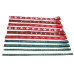 Rankomu Noel Aksesuarları Noel Grogren Şerit, Altın Baskı Hediye Sarma Şerit, Kumaş Yaylar için Dekoratif Kemer, 6,3 cm x 10 yd, Tatil Dekorasyon Malzemeleri, çok renkli, 60_x_180_cm