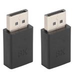 Rankomu ProjectorDP Adaptörü DP Erkek - Mini DP Dişi Adaptör, 2 Adet, Yüksek Çözünürlüklü 8K DisplayPort Kablo Dönüştürücü, Taşınabilir ve Hafif, Dizüstü Bilgisayar ve Projektör ile Uyumlu