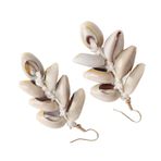 Rankomu Shell Dangle Küpe Kabuklu Deniz Kabuğu Küpeler, Boho Tarzı El Dokuma Sallantılı Küpeler, Kadınlar ve Kızlar için, Beyaz Kabuk Kolye, Hafif Tasarım, çok renkli, 60_x_180_cm