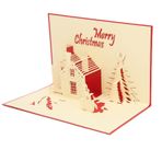 Rankomu Tebrik kartı, 3D Noel kartı, üç boyutlu kale şeklinde dekoratif tebrik kartı, bayram kutlamaları için zarflı, şenlikli tasarım, 15 x 10,5 cm
