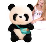 Ranley Panda pelüş hayvan, panda-pelüş bebek | Çantalı panda ayısı sarılma yastığı, uyku arkadaşı, hayvan mankeni, ev, oturma odası, yatak odası için masa dekorasyonu