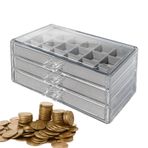 Ranley Rock Collection vitrin, değerli taş vitrin, 54 bölmeli fosil vitrin, 3 katlı görsel akrilik fosil vitrin, şeffaf akrilik taş koleksiyon kutusu, kristal saklama vitrini